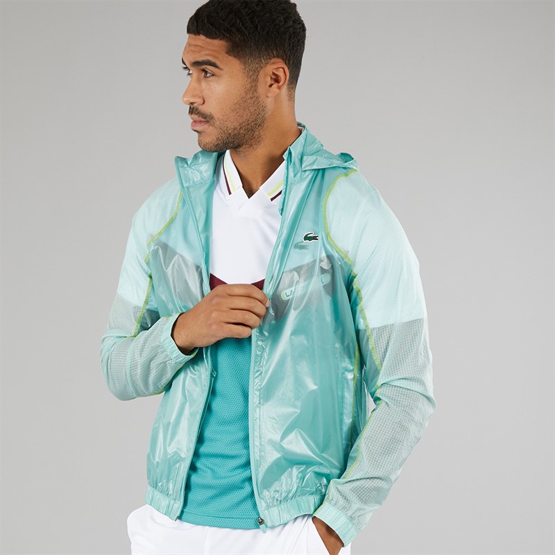 Lacoste Mens Windbreaker Florida/Pastille Mint-Lima