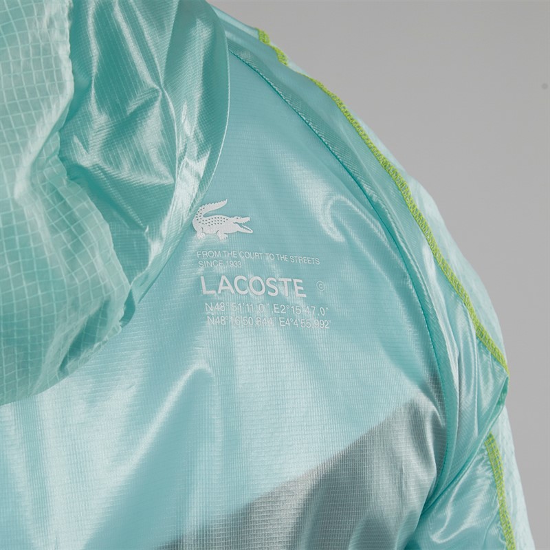 Lacoste Mens Windbreaker Florida/Pastille Mint-Lima