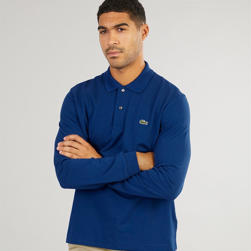 Lacoste Mens Long Sleeve Polo Shirt Methylene