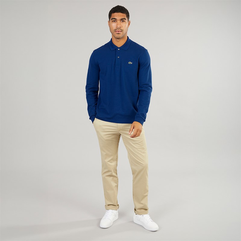 Lacoste Mens Long Sleeve Polo Shirt Methylene
