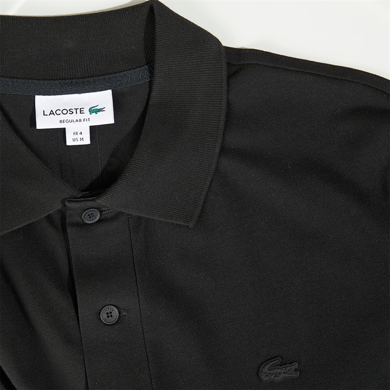 Lacoste Mens Short Sleeve Polo Shirt Black