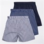 Lacoste Mens Three Pack Woven Boxers Navy Blue/White/Tropical