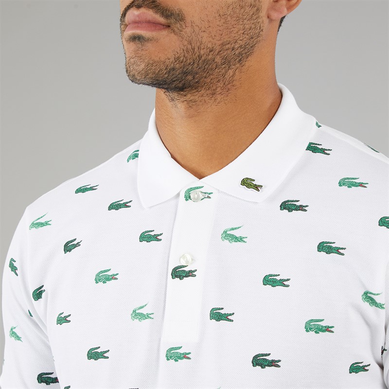 Lacoste Mens Short Sleeve Polo Shirt White