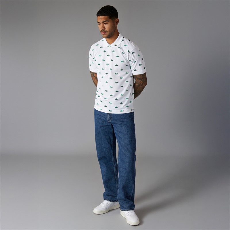 Lacoste Mens Short Sleeve Polo Shirt White