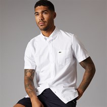 Lacoste Mens Short Sleeve Shirt White