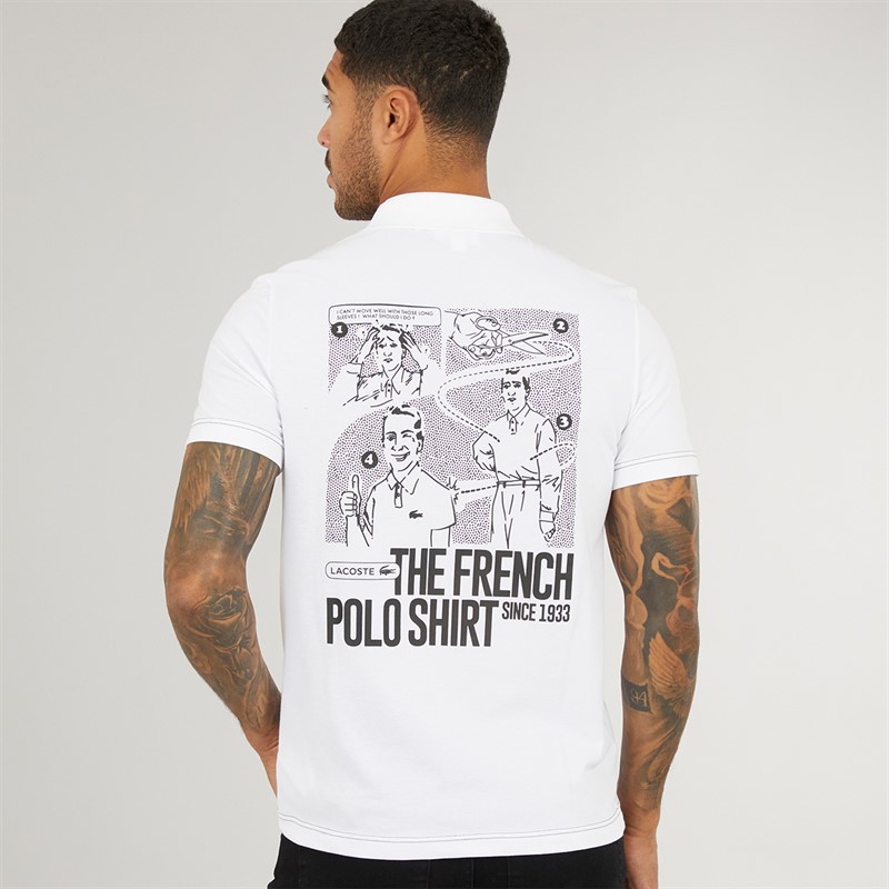 Lacoste Mens Short Sleeve Polo Shirt White