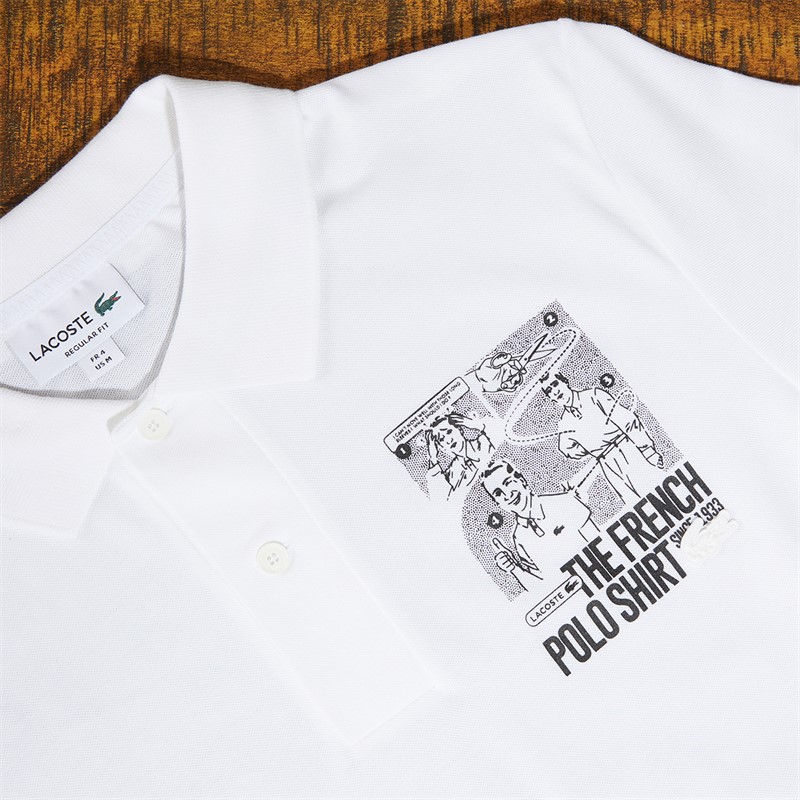 Lacoste Mens Short Sleeve Polo Shirt White