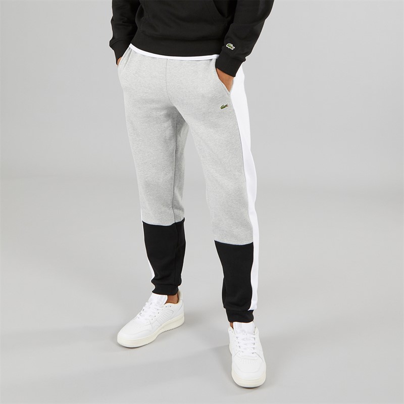 Lacoste Mens Joggers Silver Chine/Black White