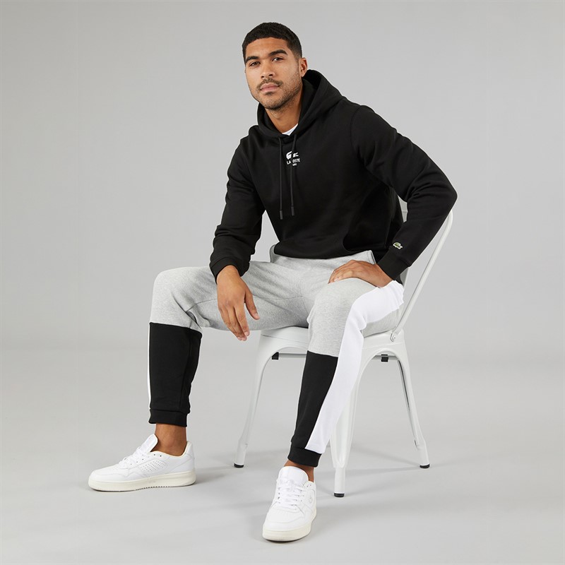 Lacoste Mens Joggers Silver Chine/Black White