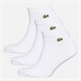 Lacoste Mens Three Pack Socks White/White-White