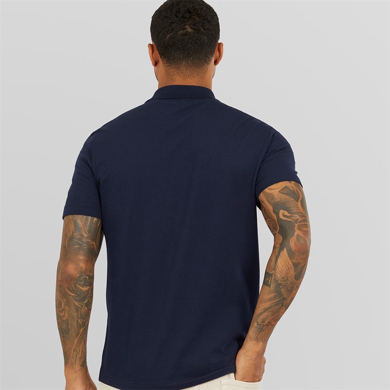 Lacoste Mens Short Sleeve Polo Shirt Navy Blue