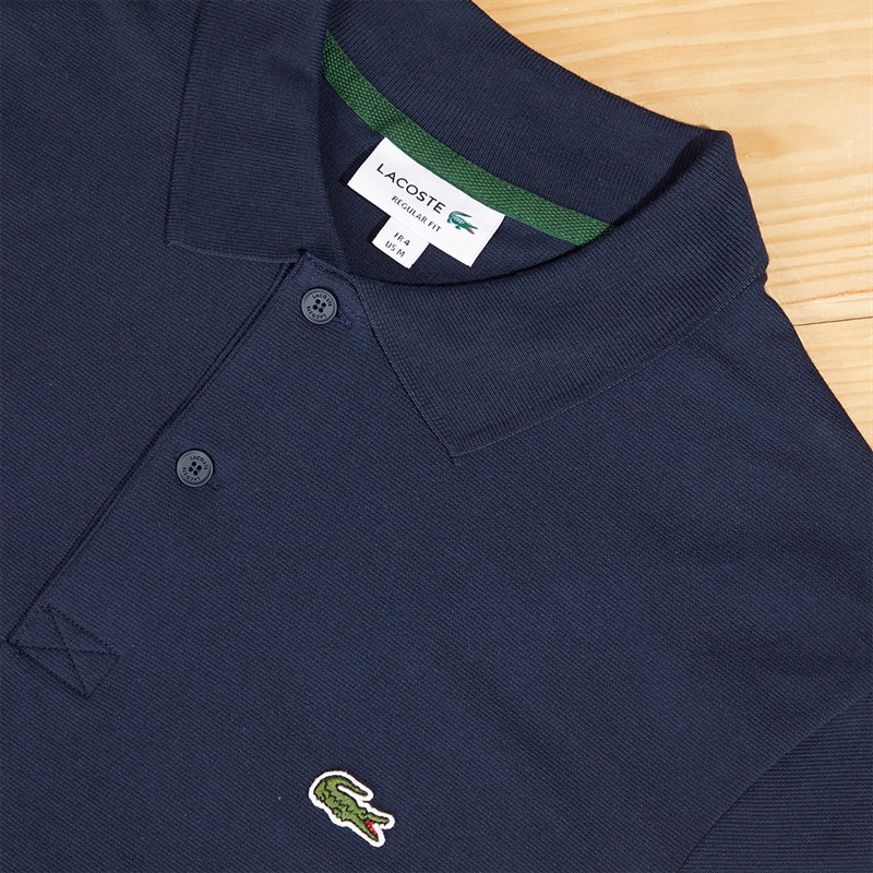 Lacoste Mens Short Sleeve Polo Shirt Navy Blue