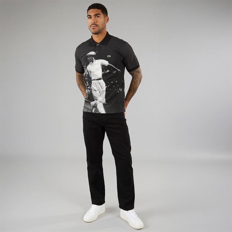 Lacoste Mens Short Sleeve Polo Shirt Black