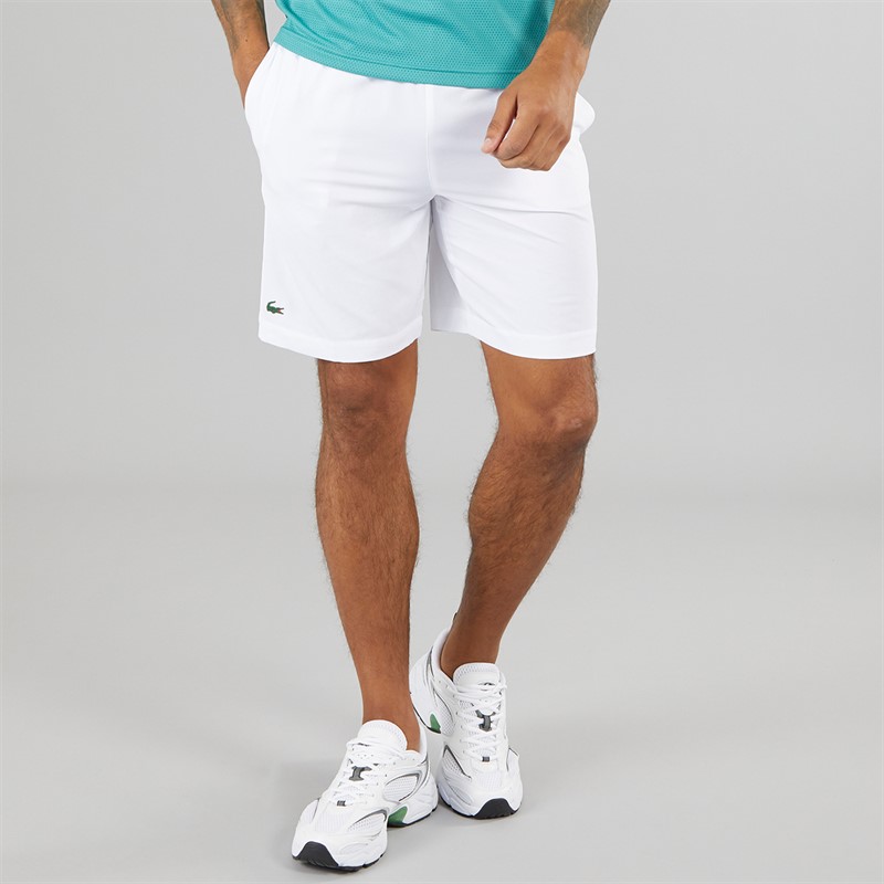 Lacoste Mens Shorts White/Navy Blue