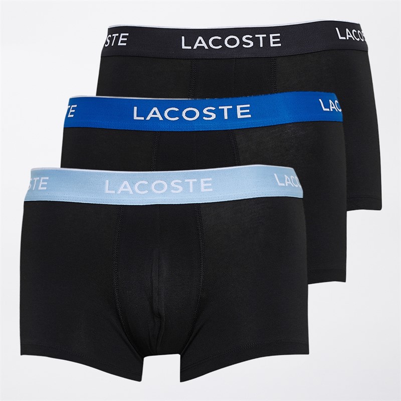 Lacoste Mens Three Pack Boxer Trunks Black/Marina-Overview-Graphite