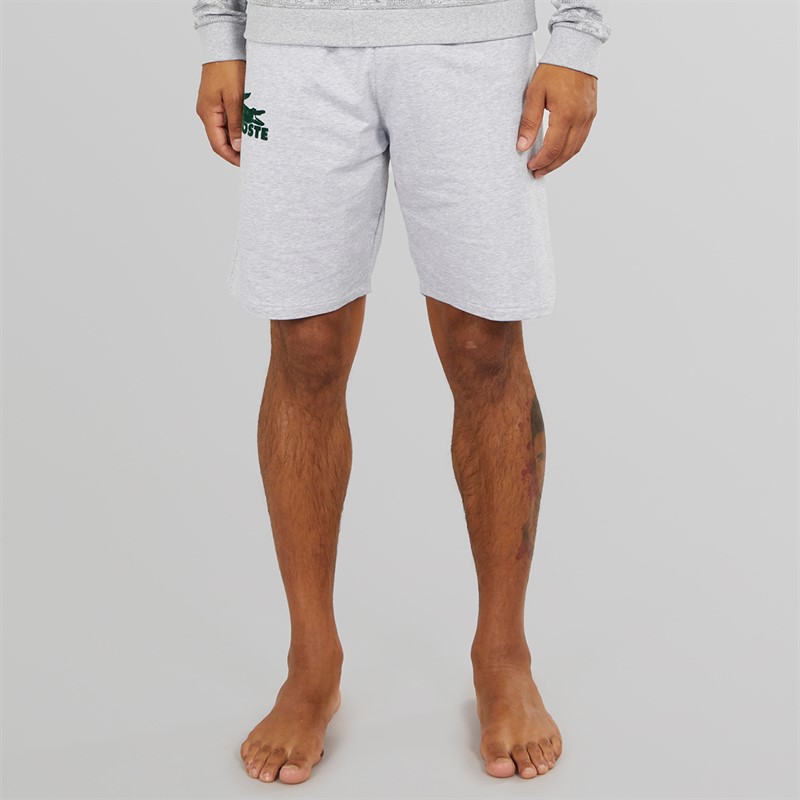Lacoste Mens Lounge Shorts Silver Chine/Green