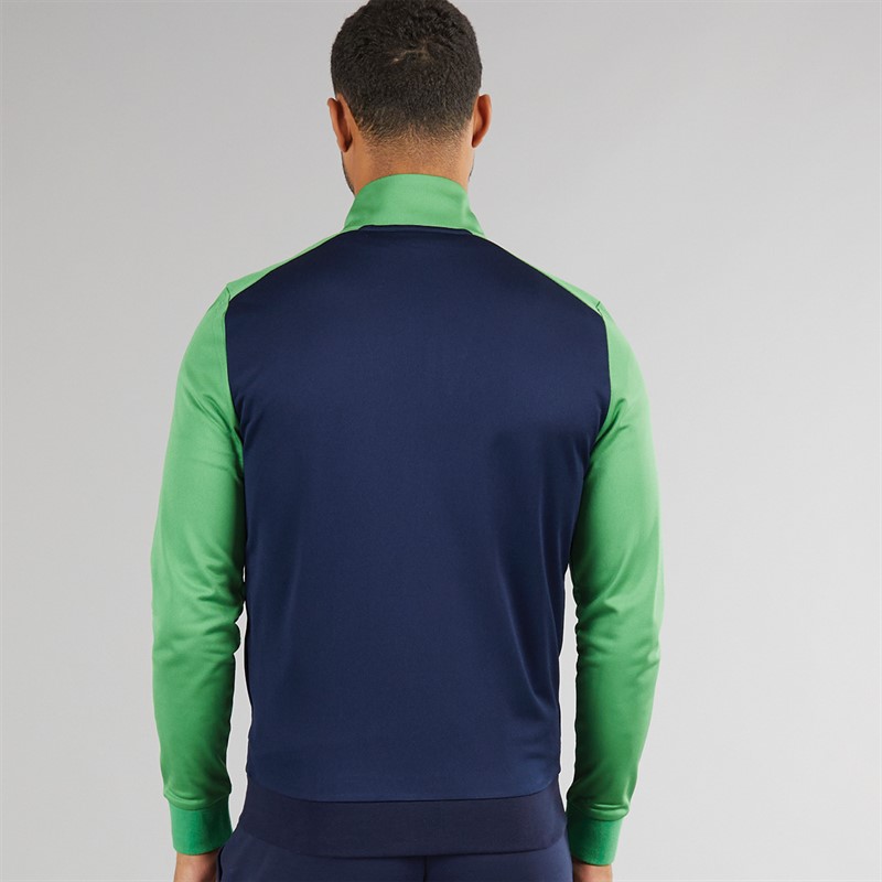 Lacoste Mens Ripstop Zip Up Sweatshirt Navy Blue/Tarragon