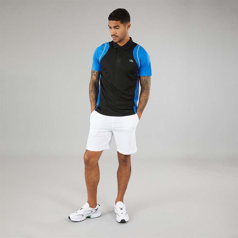 Lacoste Mens Short Sleeve Polo Shirt Black/Kingdom Lima