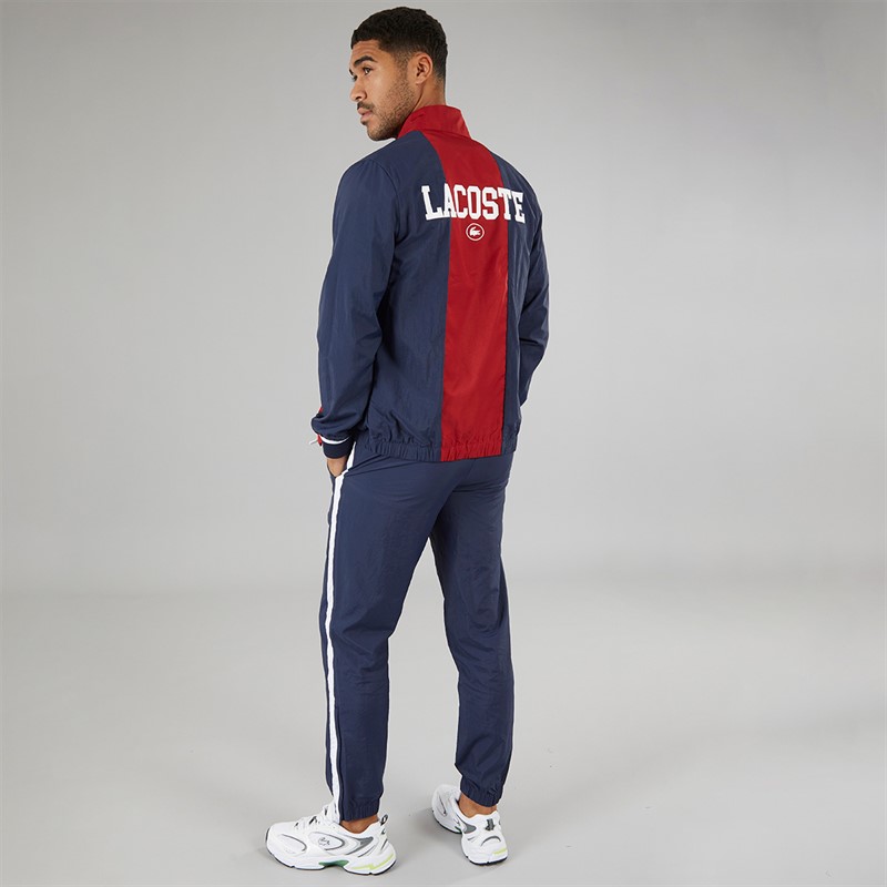 Lacoste Mens Tracksuit Navy Blue/Ora White