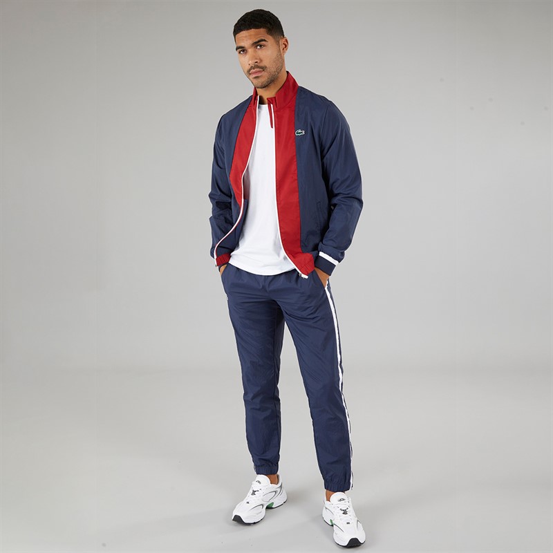 Lacoste Mens Tracksuit Navy Blue/Ora White