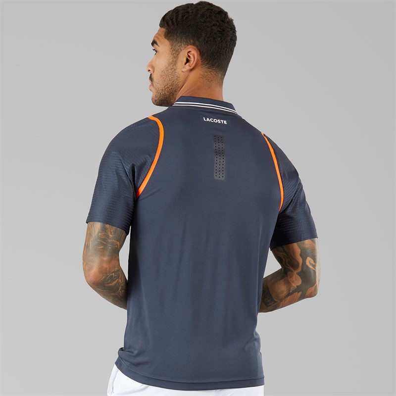 Lacoste Mens Short Sleeve Polo Shirt Blue Night