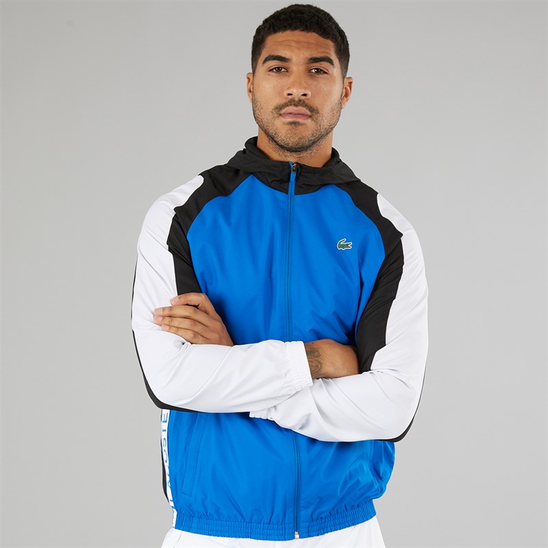 Lacoste Mens Colourblock Windbreaker Marina/Black White