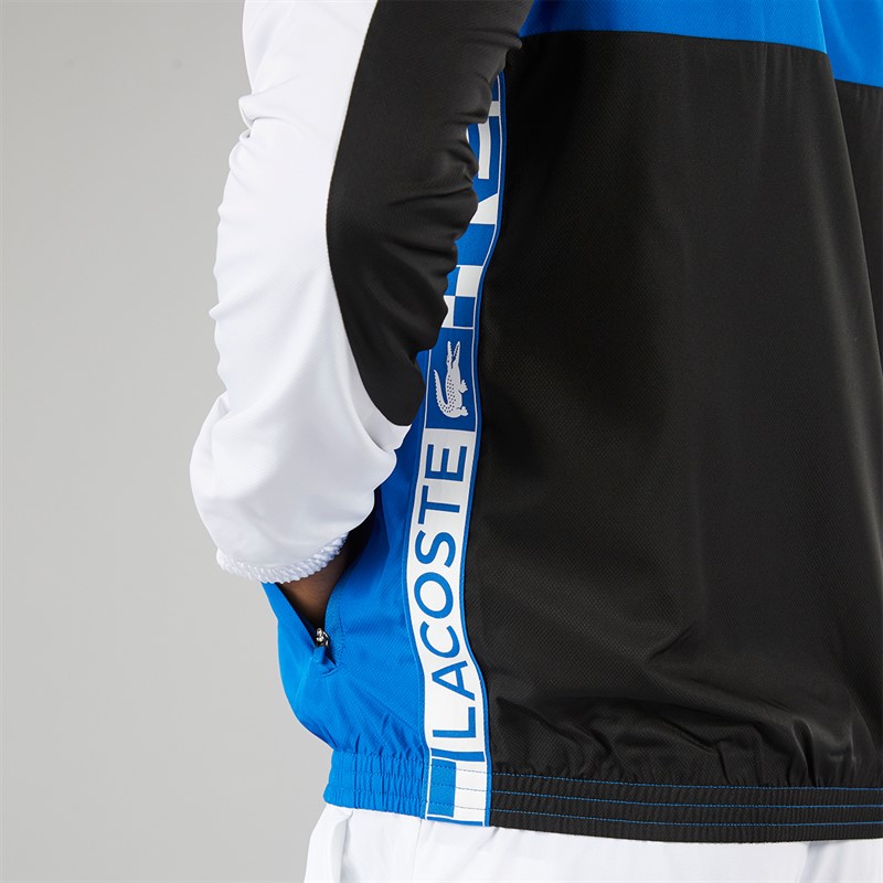 Lacoste Mens Colourblock Windbreaker Marina/Black White