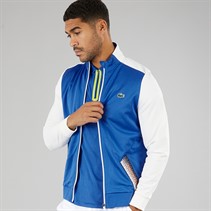 Lacoste Mens Ripstop Zip-Up Sweatshirt Kingdom/Flour