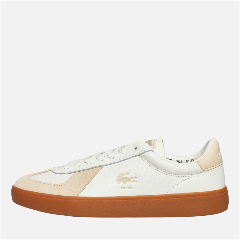 Lacoste Womens Baseshot Pro Trainers Light Yellow/Gum