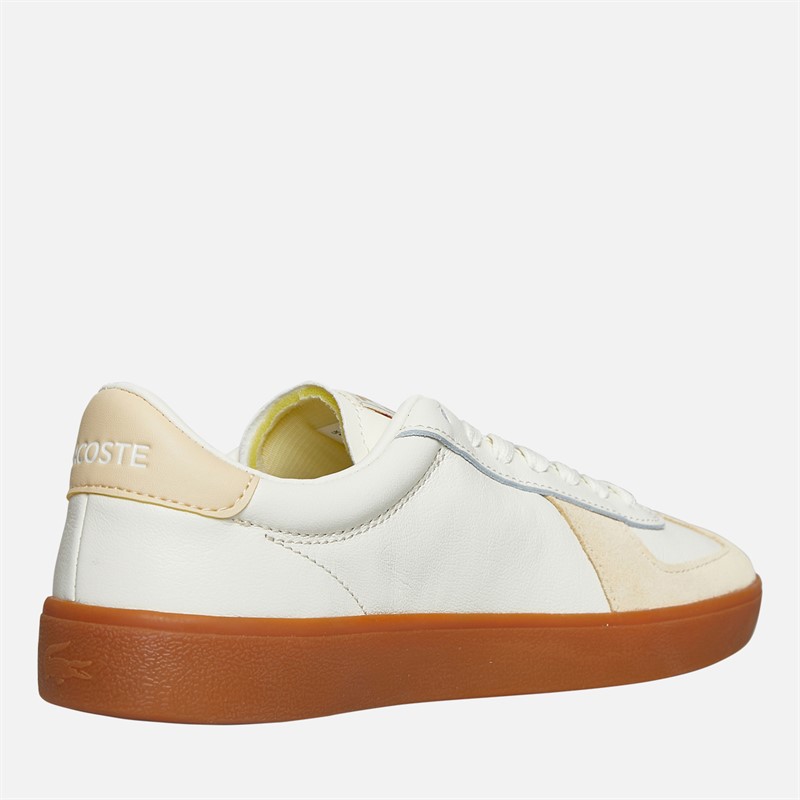 Lacoste Womens Baseshot Pro Trainers Light Yellow/Gum
