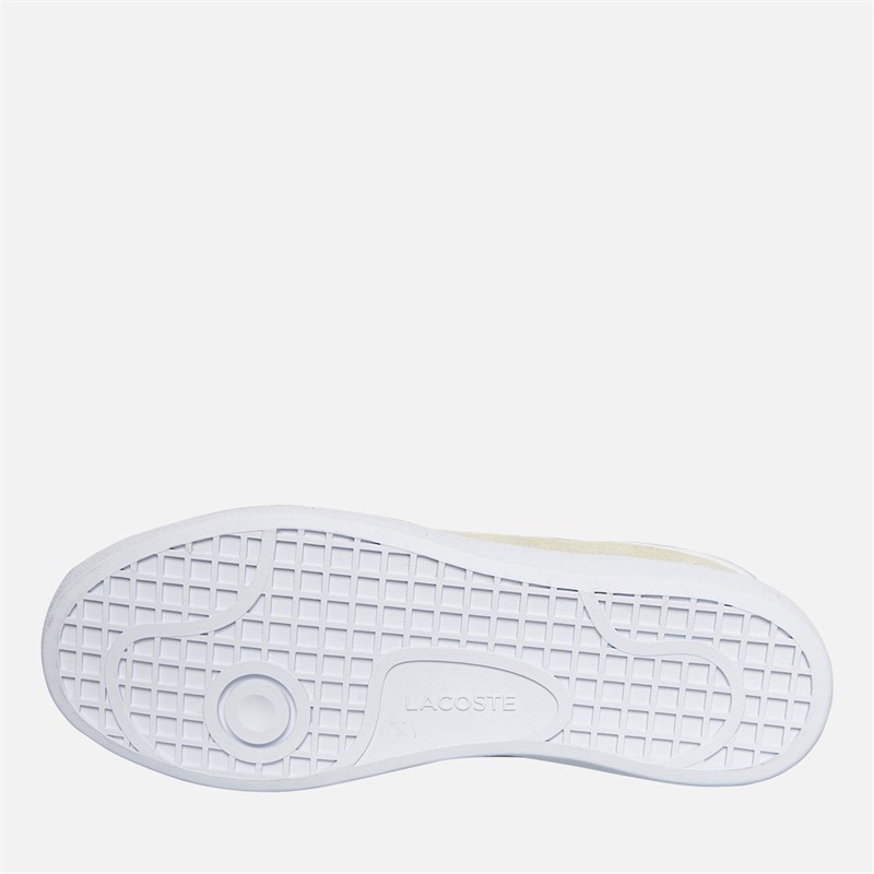 Lacoste Womens Baseshot Trainers Light Yellow/White