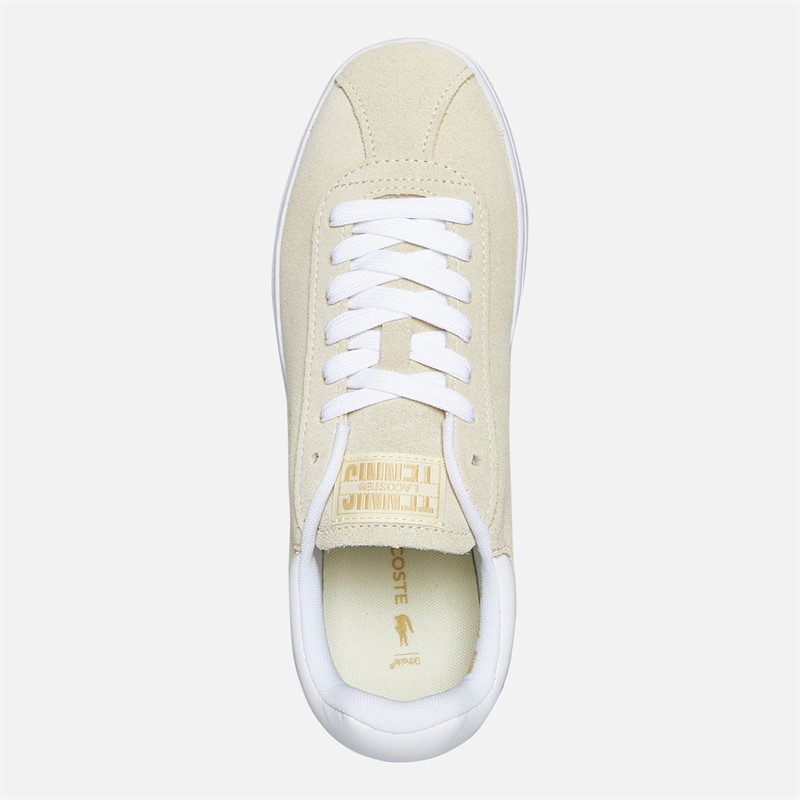 Lacoste Womens Baseshot Trainers Light Yellow/White