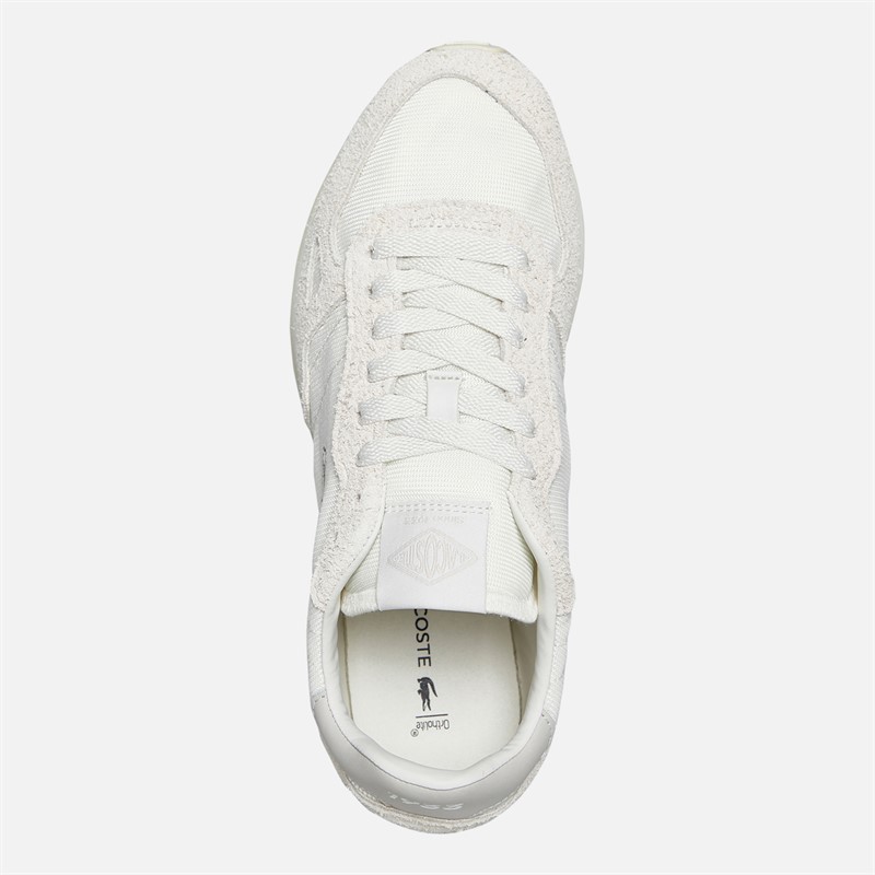 Lacoste Mens Partner 70s Trainers Off White/Off White