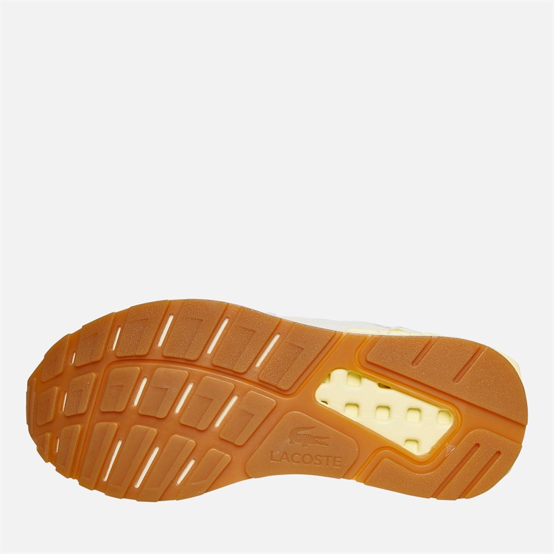 Lacoste Womens Partner Trainers Off White/Light Yellow