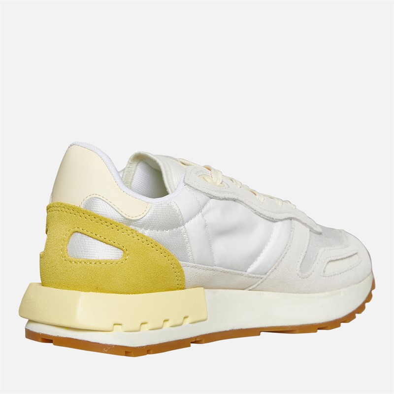 Lacoste Womens Partner Trainers Off White/Light Yellow