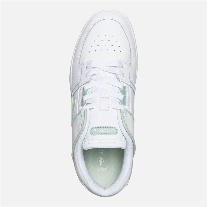 Lacoste Womens Court Cage Trainers White/Green