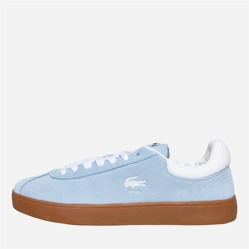 Lacoste Womens Baseshot Trainers Light Blue/Gum
