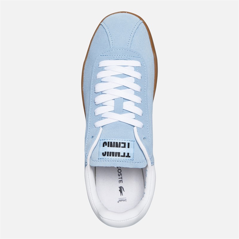 Lacoste Womens Baseshot Trainers Light Blue/Gum