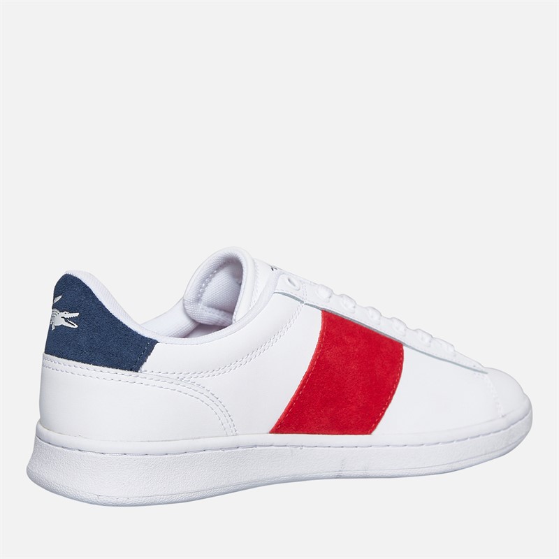 Lacoste Mens Carnaby Set Cgr Trainers White/Red