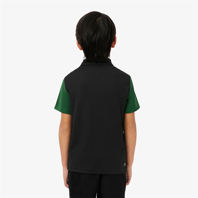 Lacoste Boys Polo Shirt Noir/Vert-Ruisseau