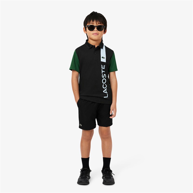 Lacoste Boys Polo Shirt Noir/Vert-Ruisseau