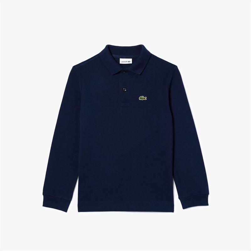 Lacoste Boys Long Sleeve Polo Shirt Marine