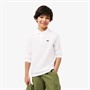 Lacoste Boys Long Sleeve Polo Shirt Blanc