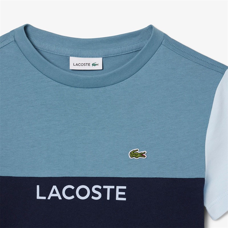 Lacoste Boys T-Shirt Calcaire/Ruisseau/Marine Calcaire/Ruisseau-Marine