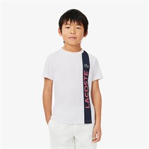 Lacoste Boys T-Shirt Blanc/Marine/Grenadine Blanc/Marine-Grenadine