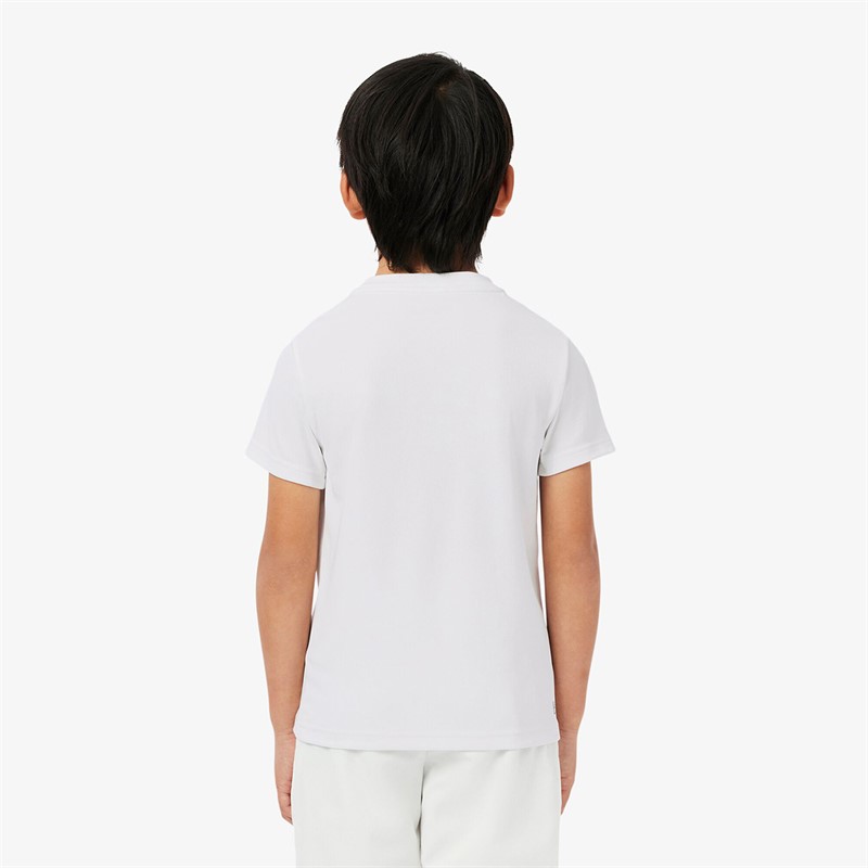 Lacoste Boys T-Shirt Blanc/Marine/Grenadine Blanc/Marine-Grenadine