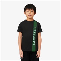 Lacoste Boys T-Shirt Noir/Vert/Ruisseau Noir/Vert-Ruisseau