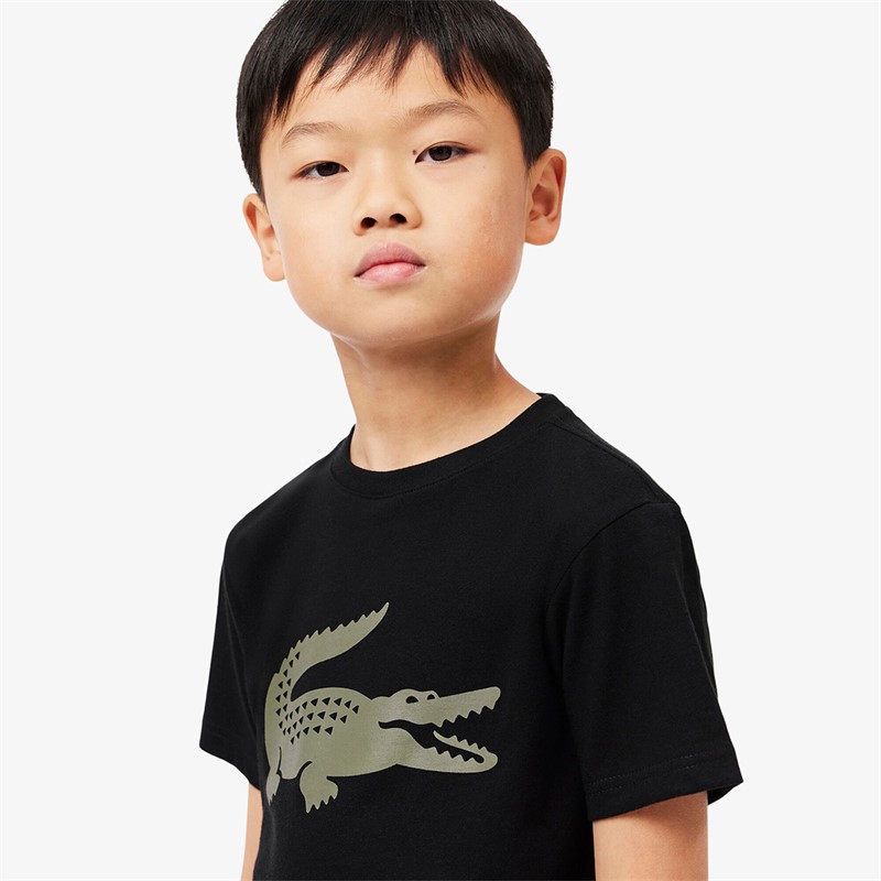 Lacoste Boys T-Shirt Noir/Khaki Noir/Kaki