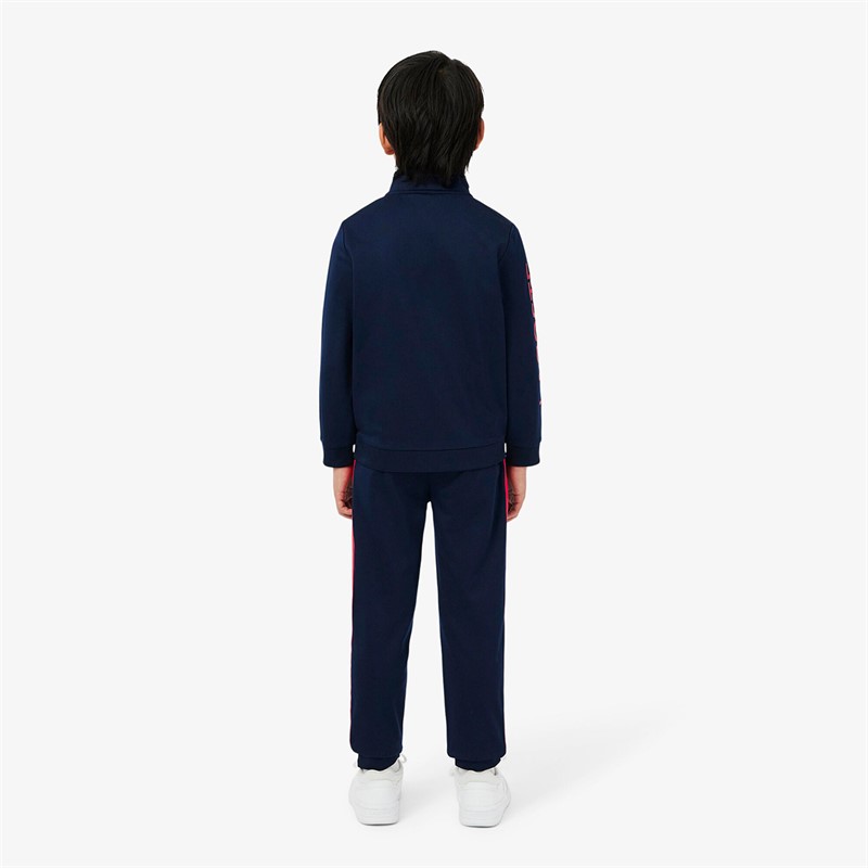 Lacoste Boys Tracksuit Marine/Blanc/Grenadine Marine/Blanc-Grenadine