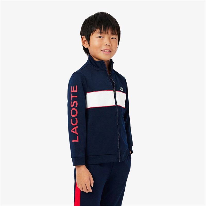 Lacoste Boys Tracksuit Marine/Blanc/Grenadine Marine/Blanc-Grenadine